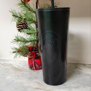 NWT Starbucks 2020 Holiday Black/Green Ombre Tumbler 24oz.